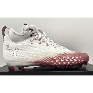 Under Armour Men's Spotlight Clone 3.0 MC Football Cleats White/Red Size 10.5 UA